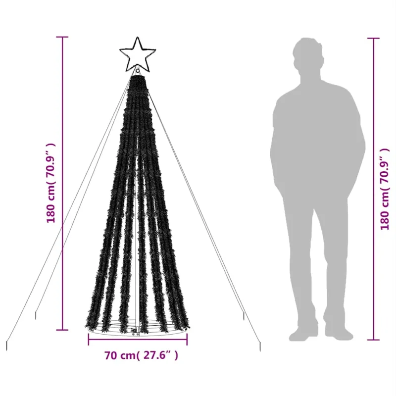 LED Kalėdų eglutė 275 LED Mėlyna 180 cm