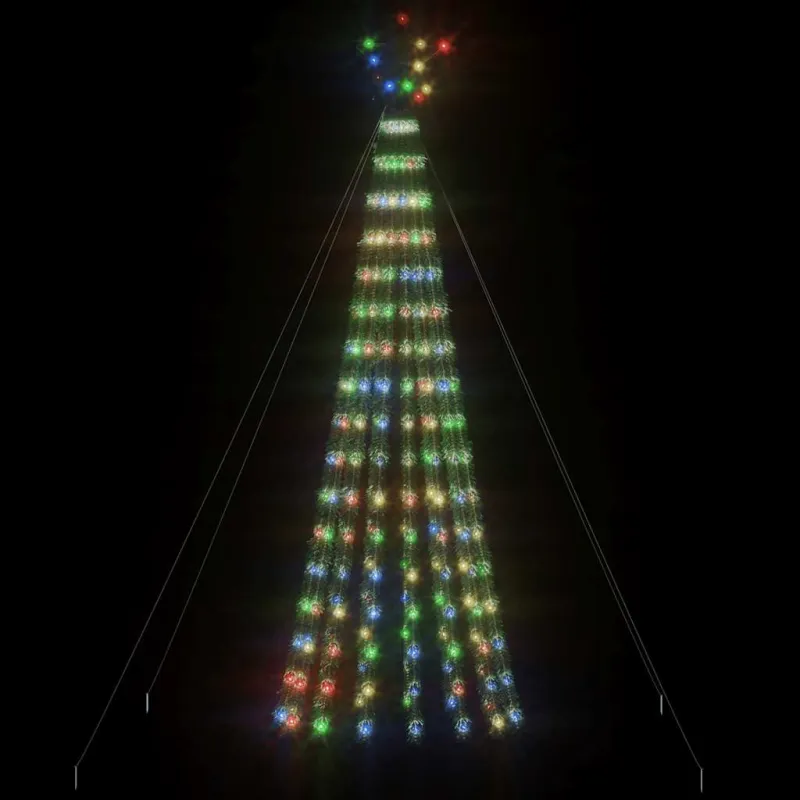 LED Kalėdų eglutė 275 LED Spalvingi 180 cm