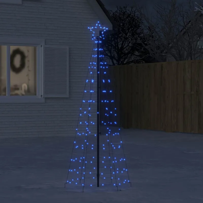 LED Kalėdų eglutė su smaigaliais 220 LED Mėlyna 180 cm
