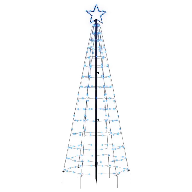 LED Kalėdų eglutė su smaigaliais 220 LED Mėlyna 180 cm