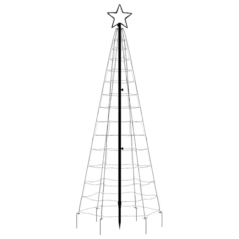 LED Kalėdų eglutė su smaigaliais 220 LED Mėlyna 180 cm