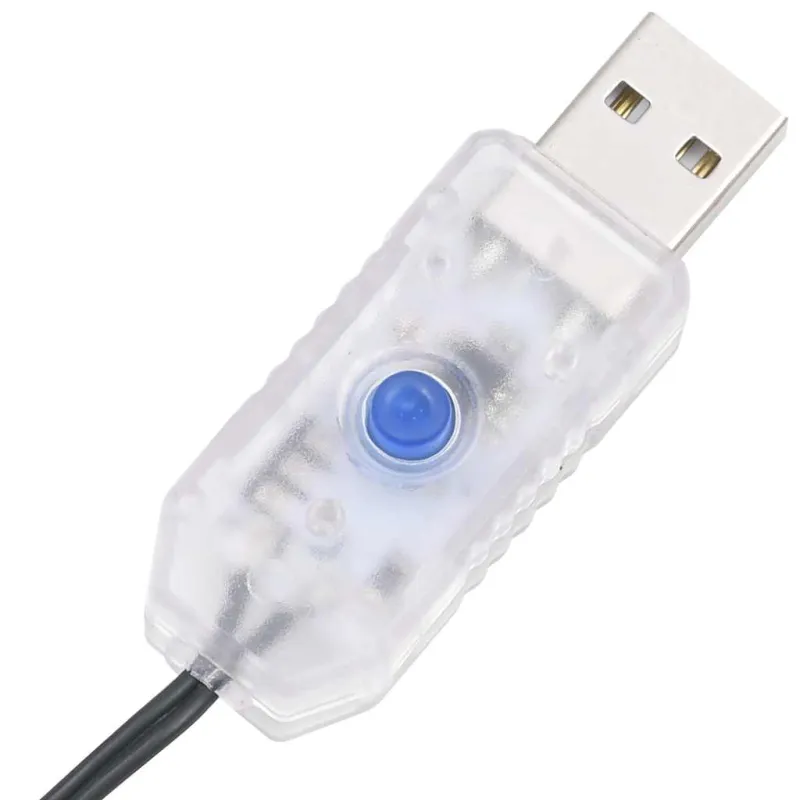 LED Kalėdų eglutė su smaigaliais 220 LED Mėlyna 180 cm