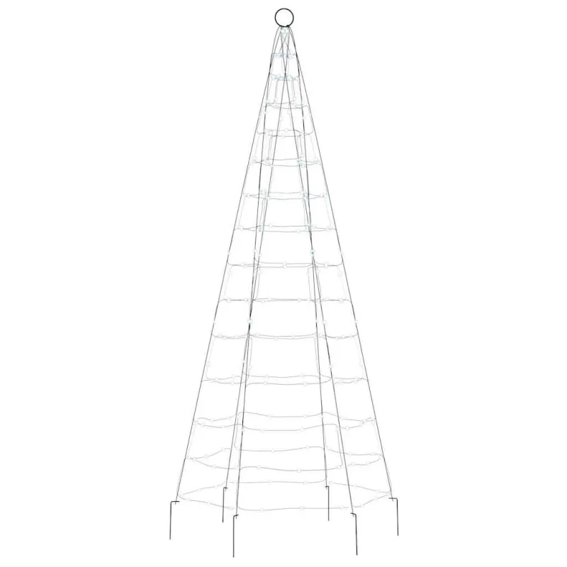 LED Kalėdų eglutė 200LED šaltai balta 180cm