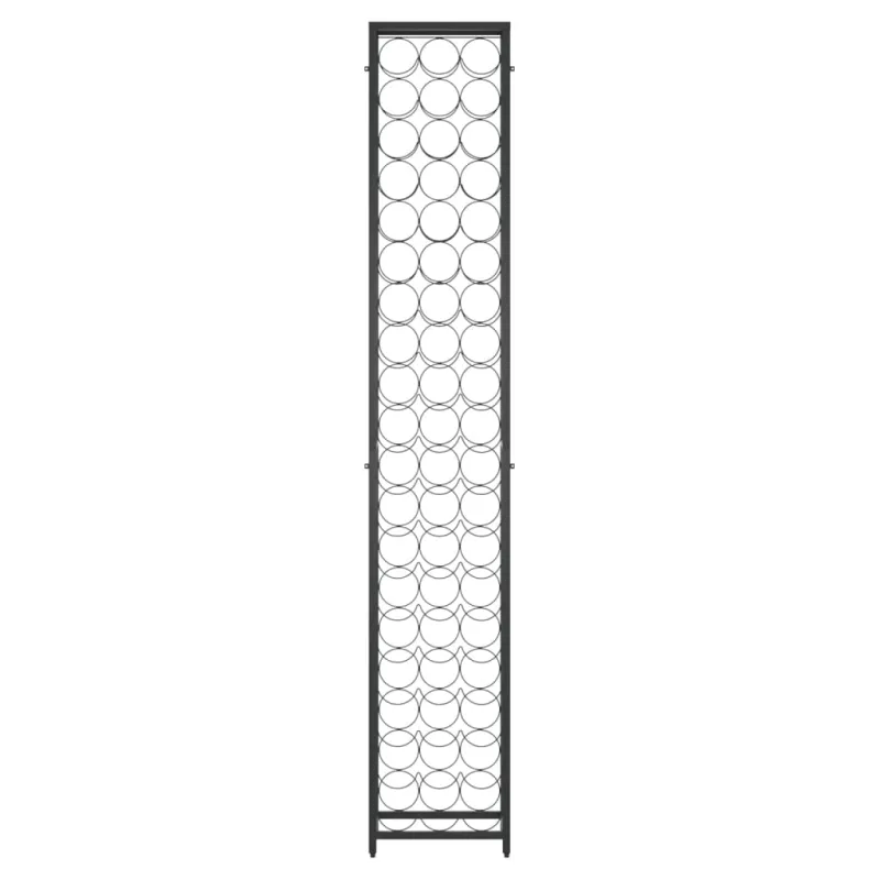 Vyno laikiklis 57 buteliams, juodas, 34x18x200cm, kalta geležis