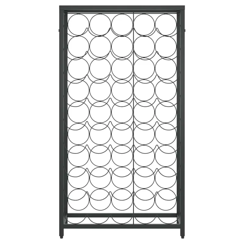Vyno laikiklis 45 buteliams, juodas, 54x18x100cm, kalta geležis