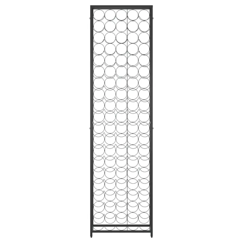 Vyno laikiklis 95 buteliams, juodas, 54x18x200cm, kalta geležis