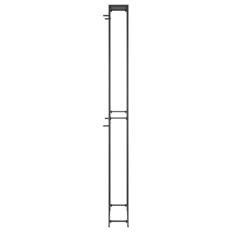 Vyno laikiklis 95 buteliams, juodas, 54x18x200cm, kalta geležis