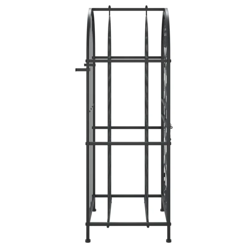 Vyno laikiklis 33 buteliams, juodas, 45x36x100cm, kalta geležis