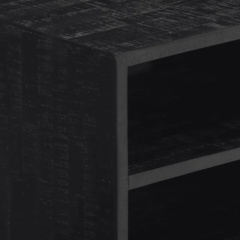 TV spintelė, 112x31x45cm, perdirbtos tikmedžio medienos masyvas