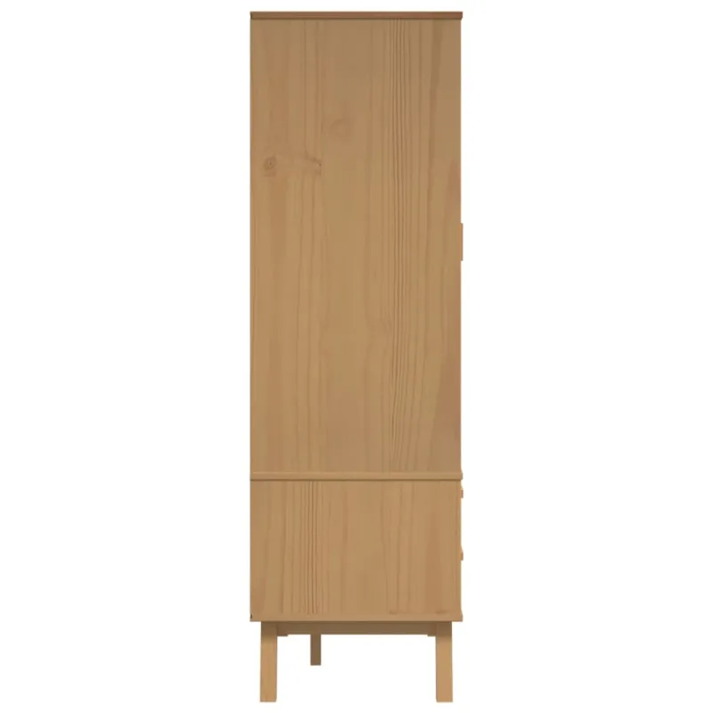 Drabužių spinta OLDEN, pilka/ruda, 76,5x53x172cm, pušis