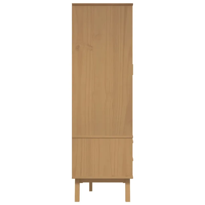 Drabužių spinta OLDEN, balta/ruda, 76,5x53x172cm, pušis