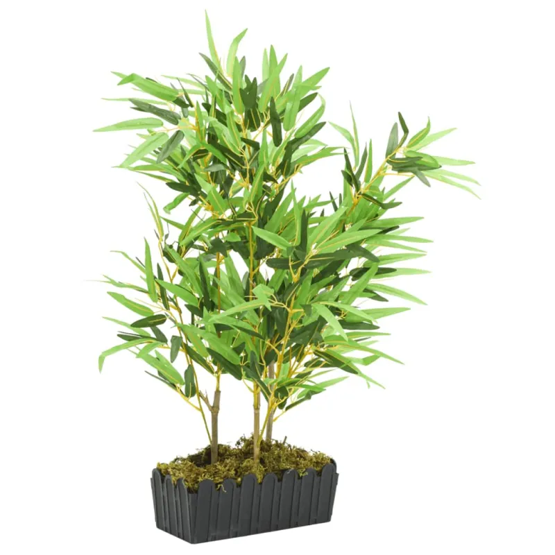 Dirbtinis bambukas, žalios spalvos, 80cm, 500 lapai