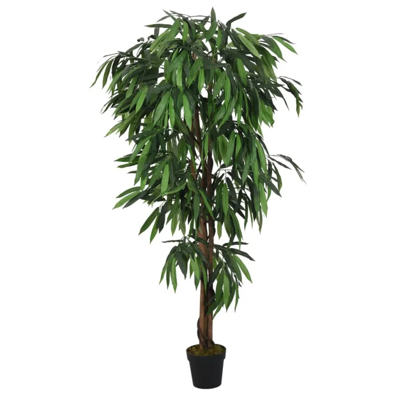 Dirbtinis mango medis, žalios spalvos, 120 cm, 450 lapų