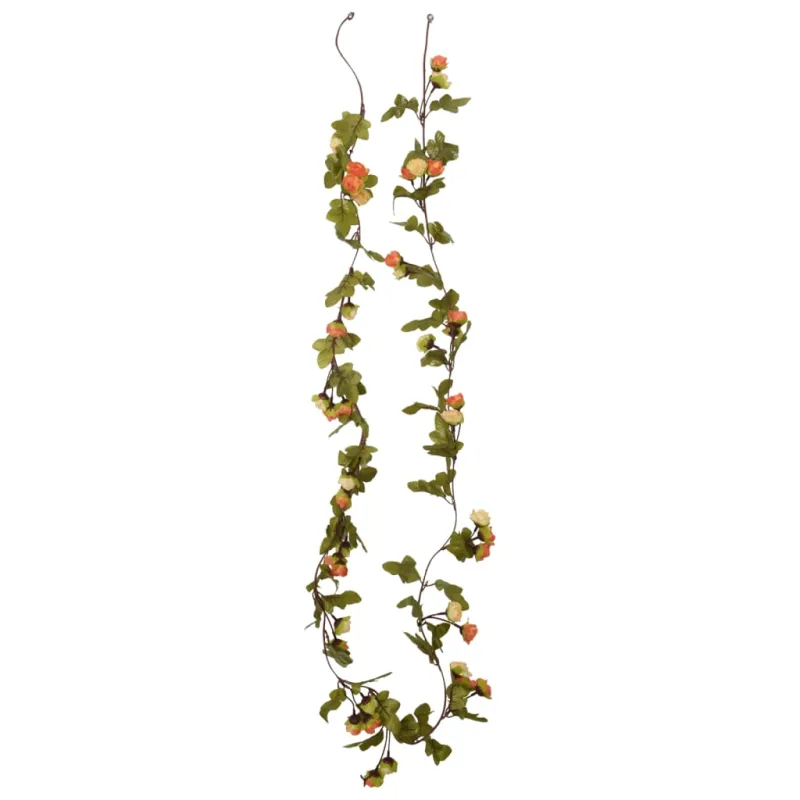 Gėlių girliandos, 6vnt., saulėlydžio raudonos, 215cm