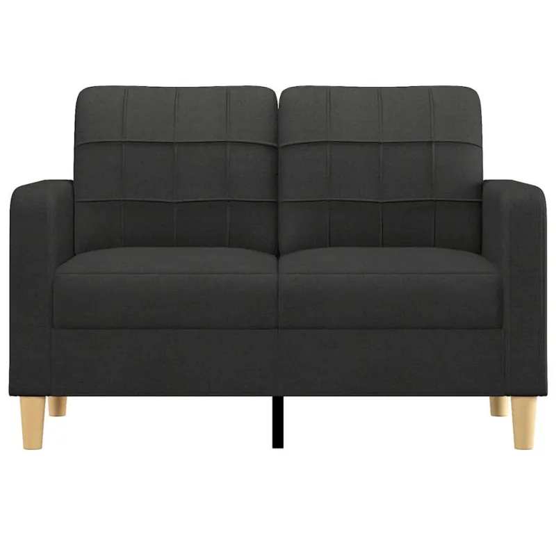 Dvivietė sofa, juodos spalvos, 120cm, audinys
