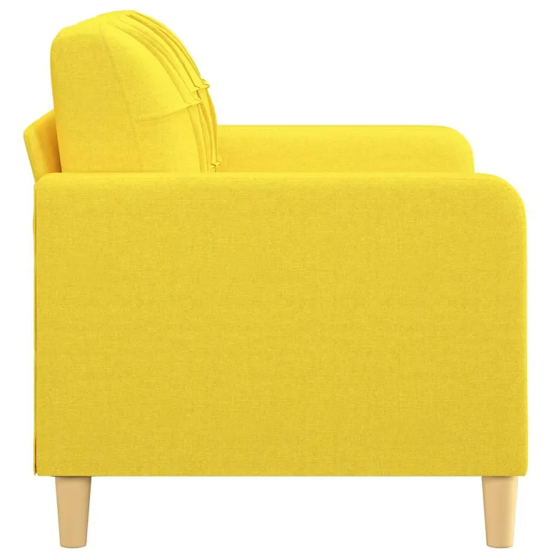 Dvivietė sofa, šviesiai geltonos spalvos, 120cm, audinys