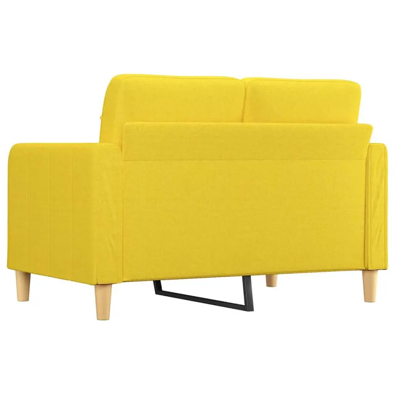 Dvivietė sofa, šviesiai geltonos spalvos, 120cm, audinys