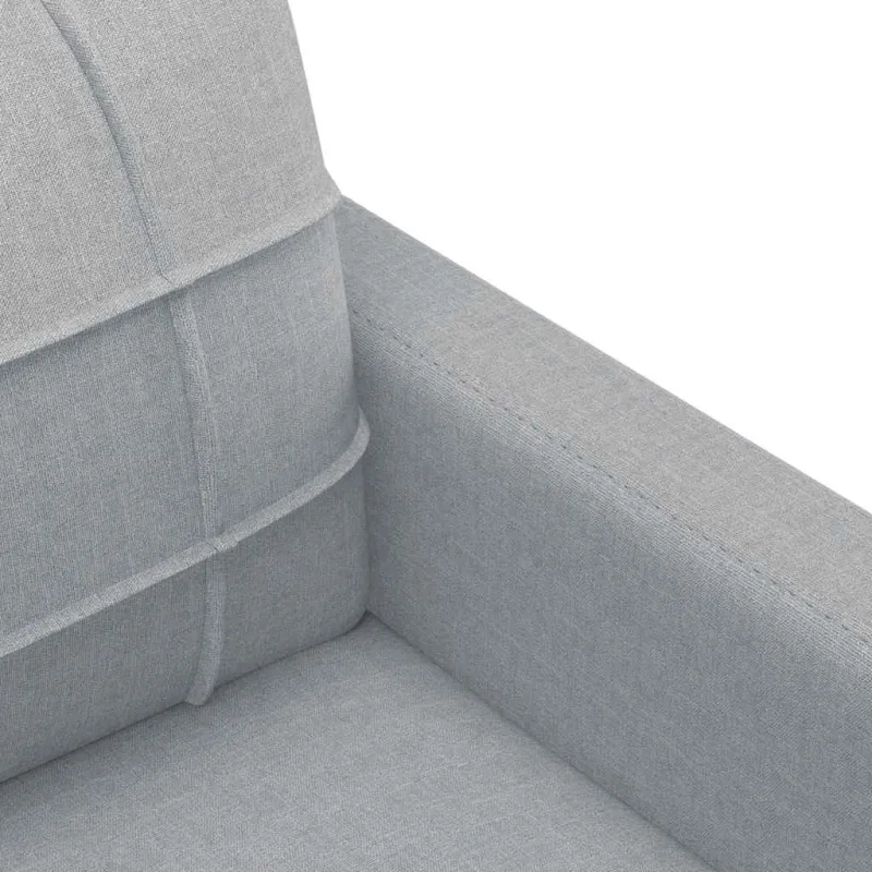 Trivietė sofa, šviesiai pilkos spalvos, 180cm, audinys