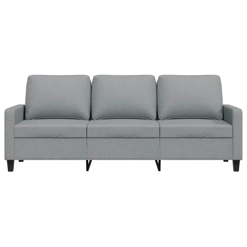 Trivietė sofa, šviesiai pilkos spalvos, 180cm, audinys