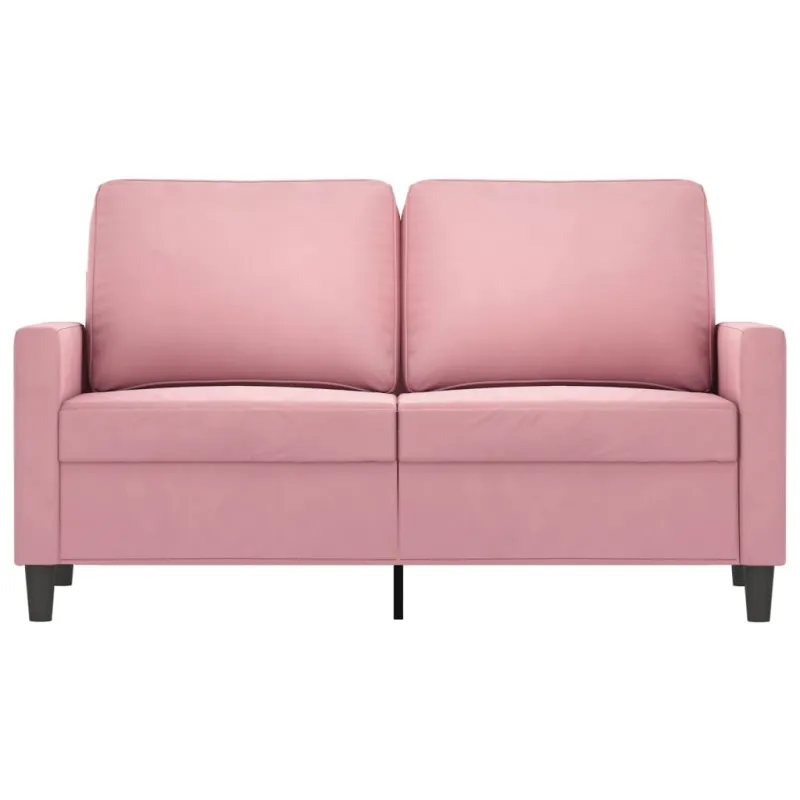 Dvivietė sofa, rožinės spalvos, 120cm, aksomas