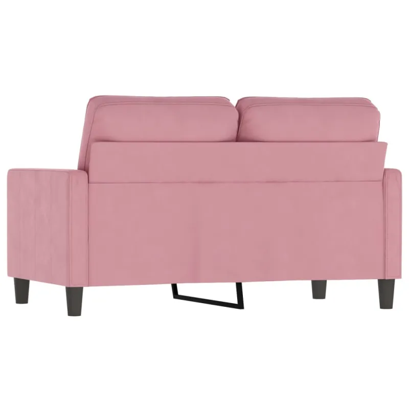 Dvivietė sofa, rožinės spalvos, 120cm, aksomas