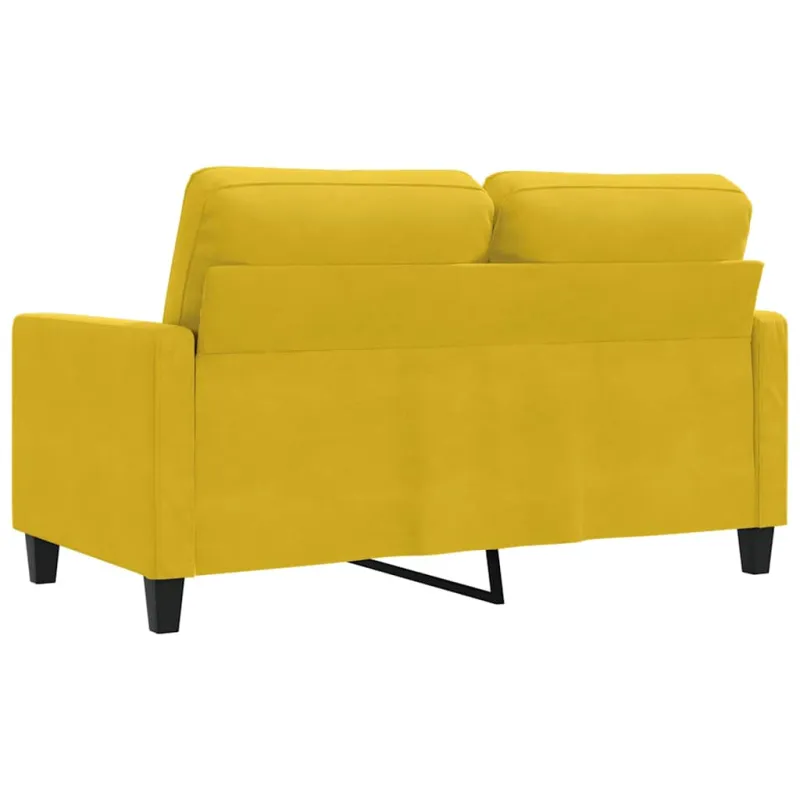 Dvivietė sofa, geltonos spalvos, 120cm, aksomas