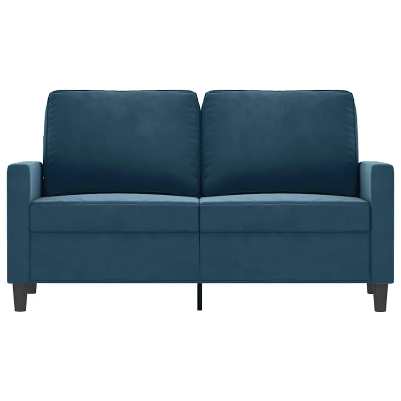 Dvivietė sofa, mėlynos spalvos, 120cm, aksomas