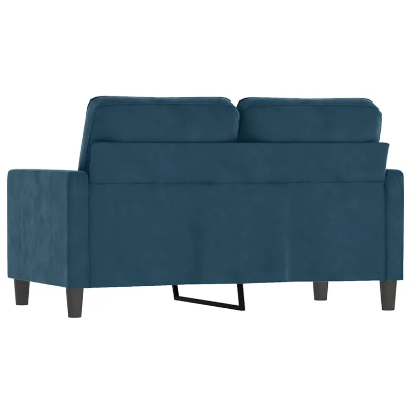 Dvivietė sofa, mėlynos spalvos, 120cm, aksomas