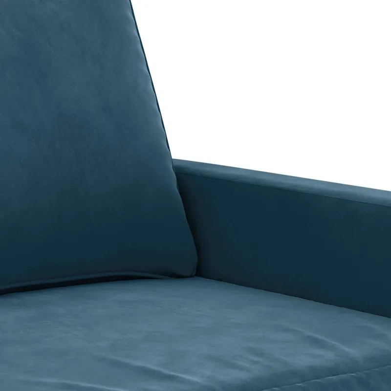 Dvivietė sofa, mėlynos spalvos, 120cm, aksomas