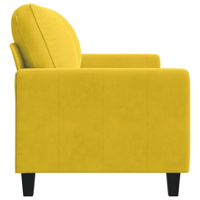 Dvivietė sofa, geltonos spalvos, 140cm, aksomas