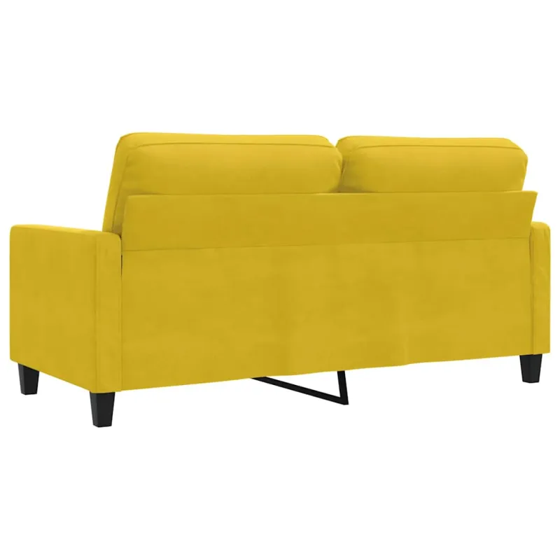 Dvivietė sofa, geltonos spalvos, 140cm, aksomas
