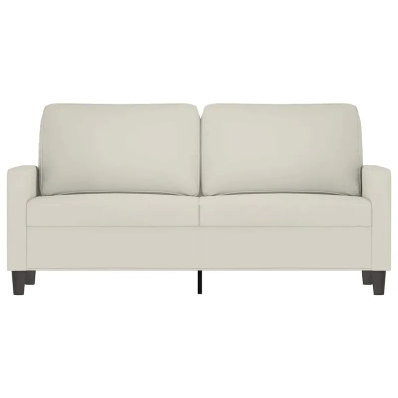 Dvivietė sofa, kreminės spalvos, 140cm, aksomas