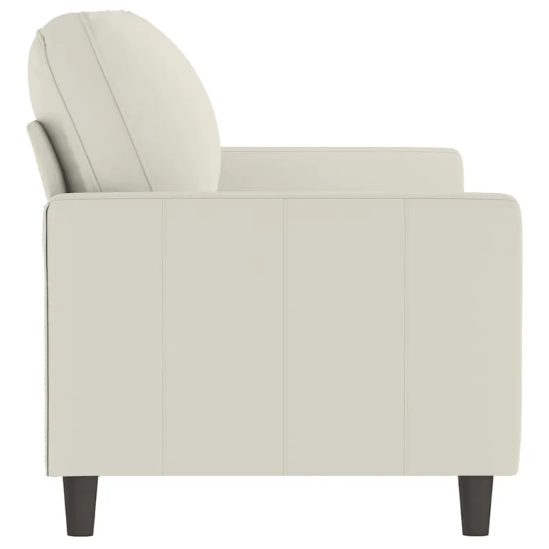 Dvivietė sofa, kreminės spalvos, 140cm, aksomas