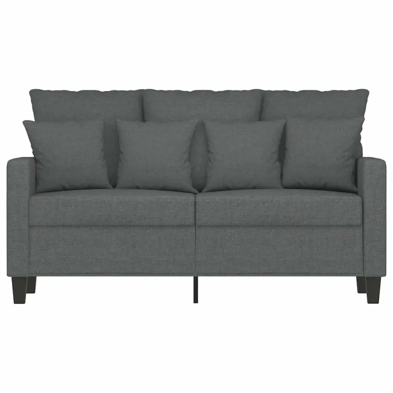 Dvivietė sofa, tamsiai pilkos spalvos, 120cm, audinys