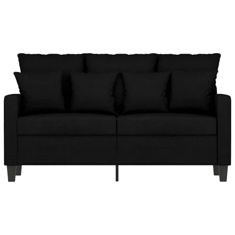 Dvivietė sofa, juodos spalvos, 120cm, audinys