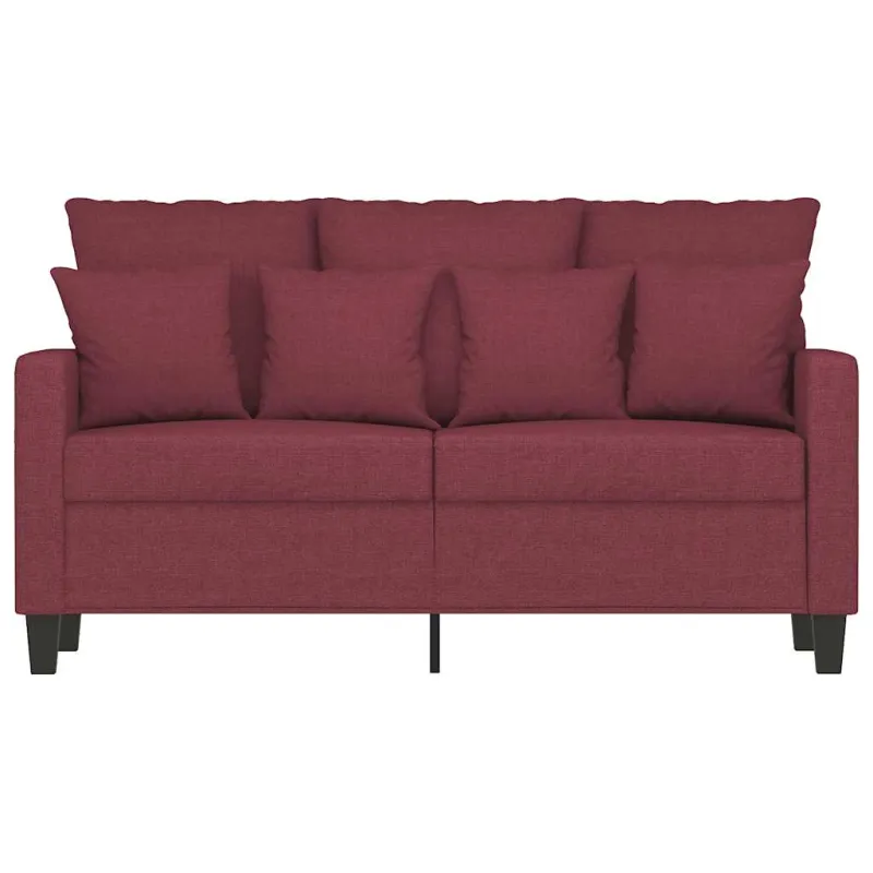 Dvivietė sofa, raudonojo vyno spalvos, 120cm, audinys