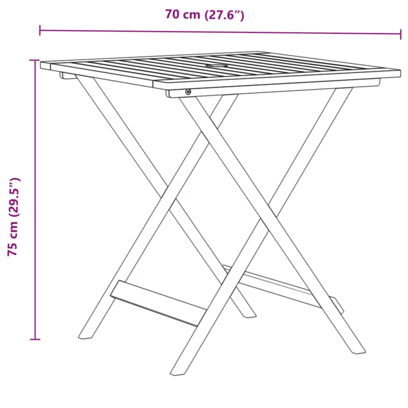 Bistro-ruokailuryhmä, 3 osaa, musta, PP ja puu