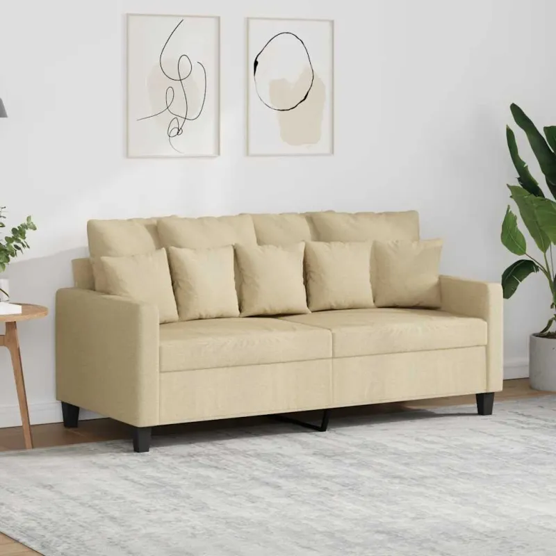 Dvivietė sofa, kreminės spalvos, 140cm, audinys