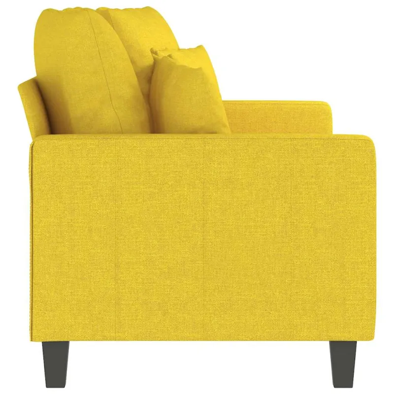 Dvivietė sofa, šviesiai geltonos spalvos, 140cm, audinys