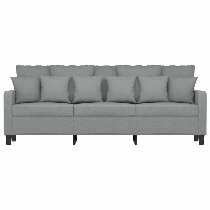 Trivietė sofa, šviesiai pilkos spalvos, 180cm, audinys