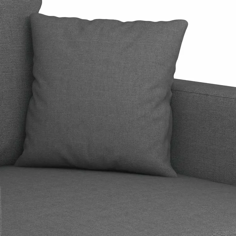 Trivietė sofa, tamsiai pilkos spalvos, 180cm, audinys