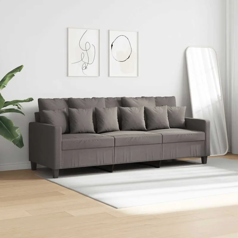 Trivietė sofa, taupe spalvos, 180cm, audinys