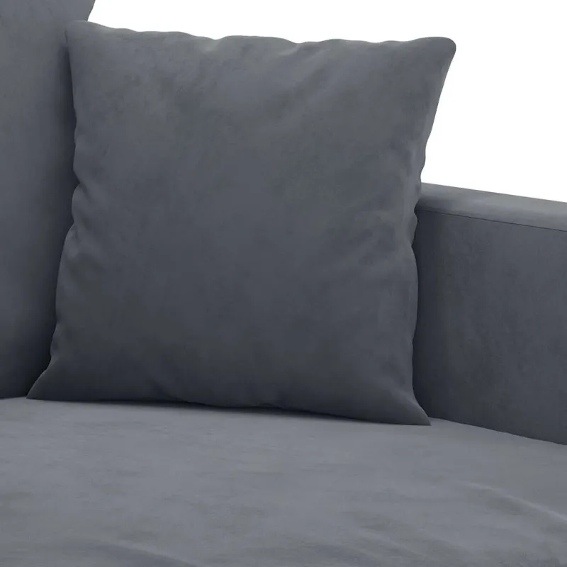 Dvivietė sofa, tamsiai pilkos spalvos, 120cm, aksomas