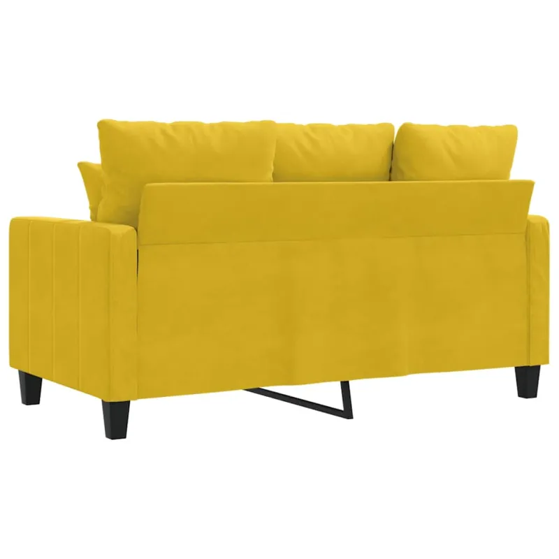 Dvivietė sofa, geltonos spalvos, 120cm, aksomas