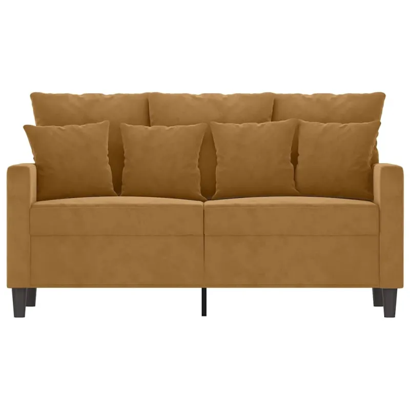 Dvivietė sofa, rudos spalvos, 120cm, aksomas
