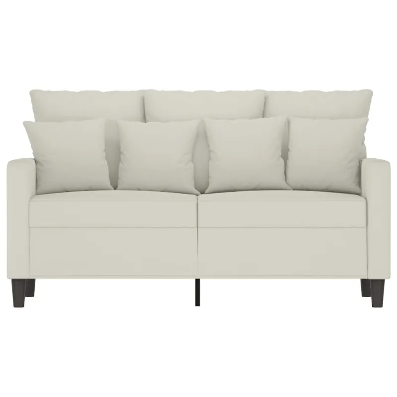 Dvivietė sofa, kreminės spalvos, 120cm, aksomas