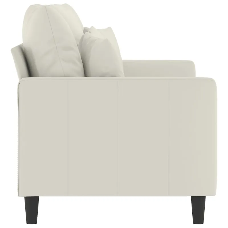 Dvivietė sofa, kreminės spalvos, 120cm, aksomas