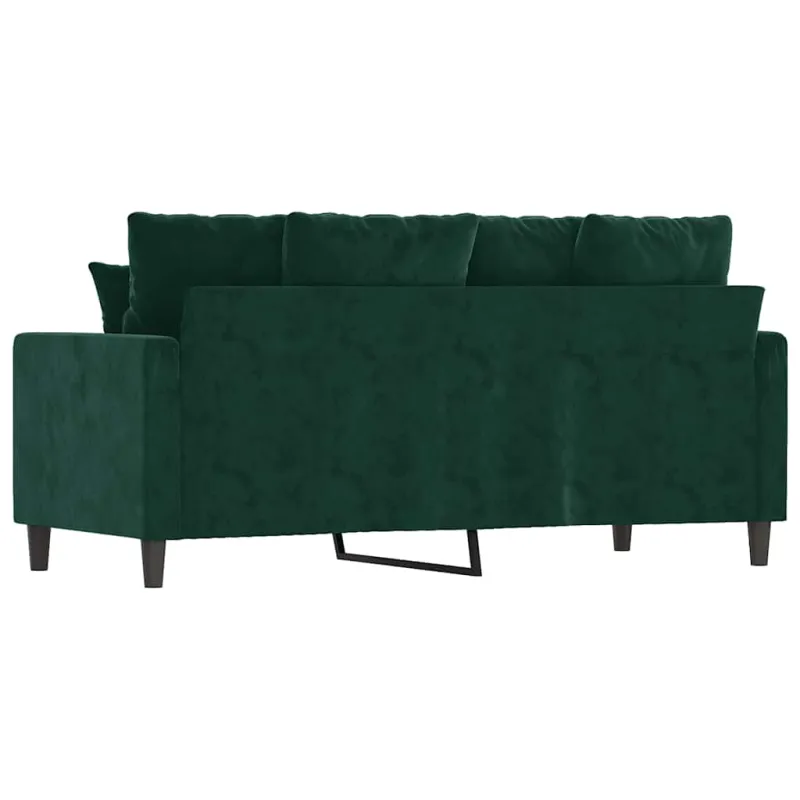 Dvivietė sofa, tamsiai žalios spalvos, 140cm, aksomas