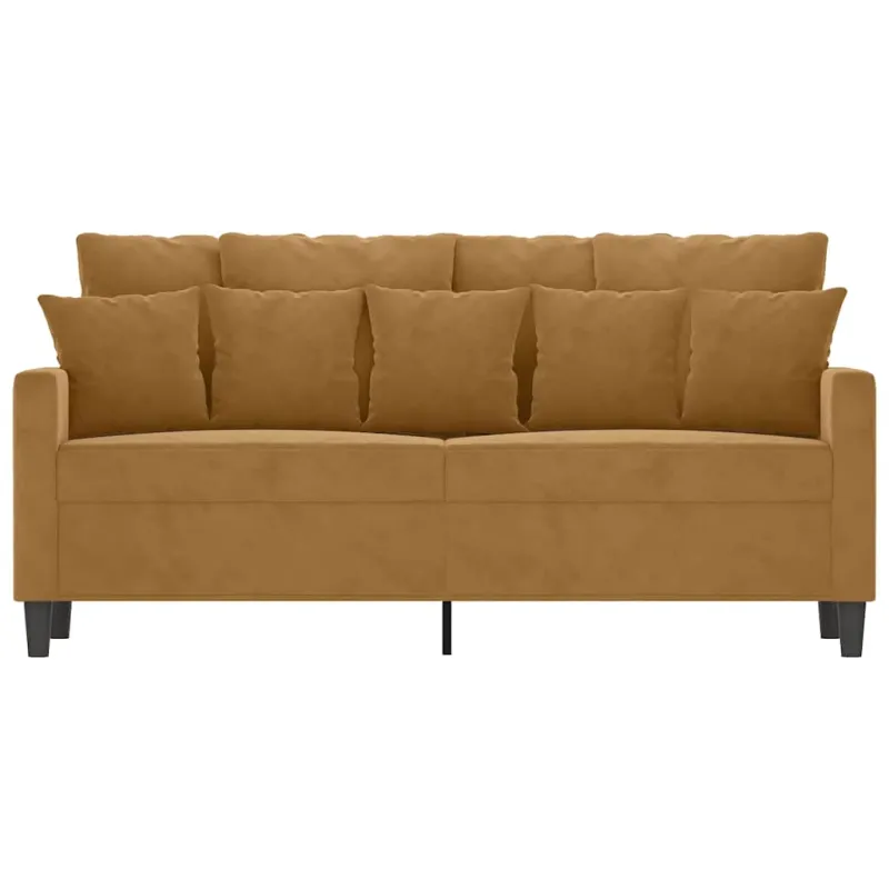 Dvivietė sofa, rudos spalvos, 140cm, aksomas