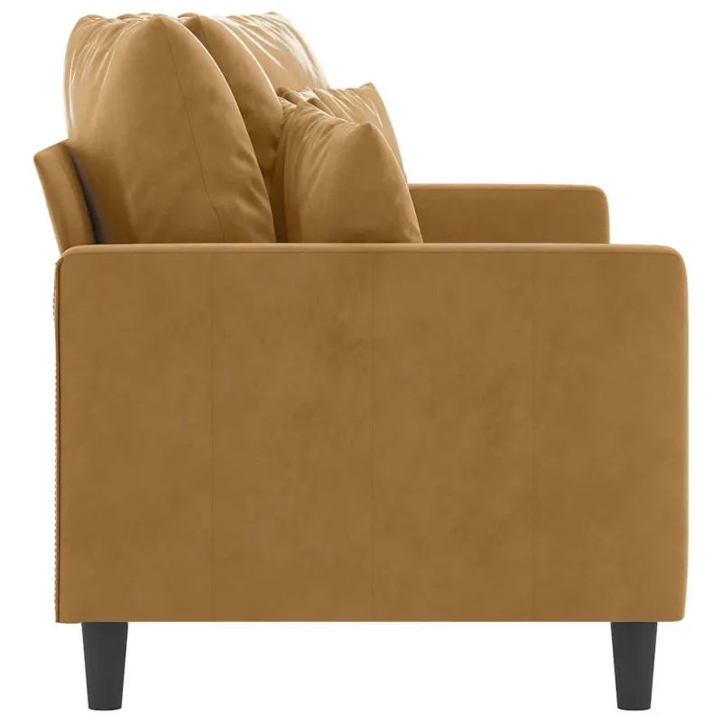 Dvivietė sofa, rudos spalvos, 140cm, aksomas